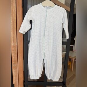 Kissy Kissy converter gown coverall polka dots mint unisex baby mittens pima boy